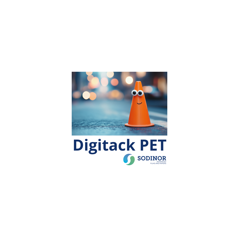 Papier indéchirable DIGITACK PET repositionnable – Vitrophanie & PLV
