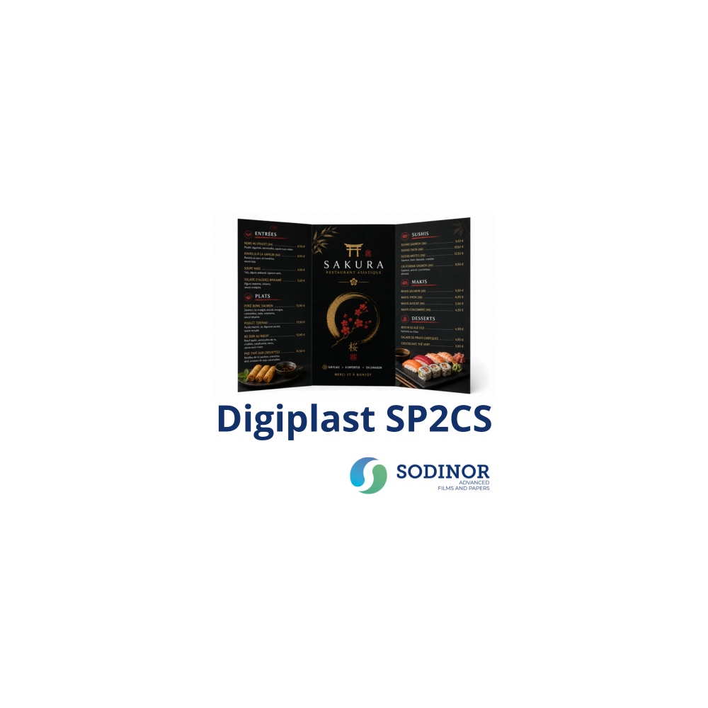 Digiplast SP2CS : polypropylène mat 2 faces 210 à 700 µ | Sodinor