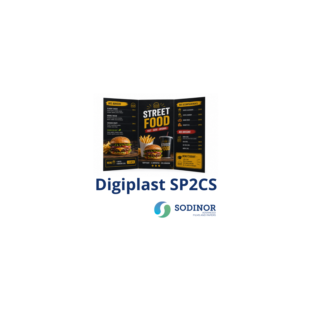 Digiplast SP2CS : polypropylène mat 2 faces 210 à 700 µ | Sodinor