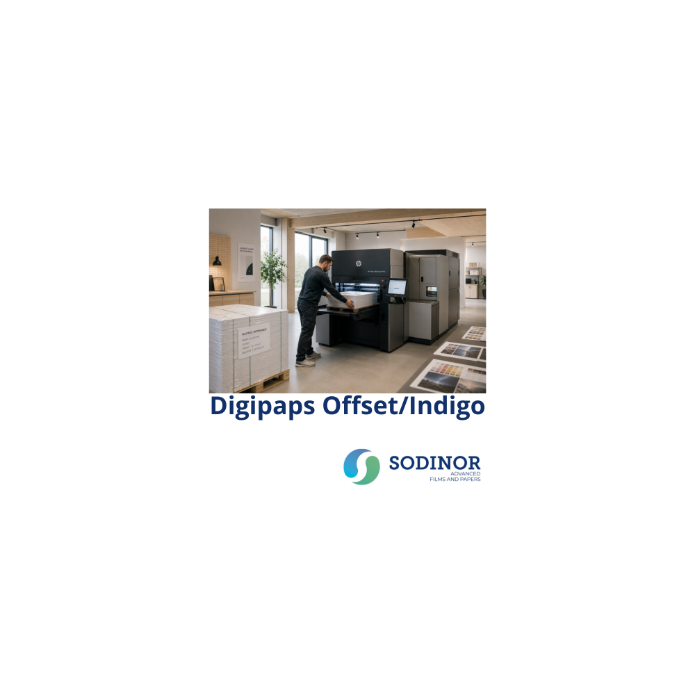 Digipaps : polyester recyclé indéchirable HP Indigo & offset | Sodinor