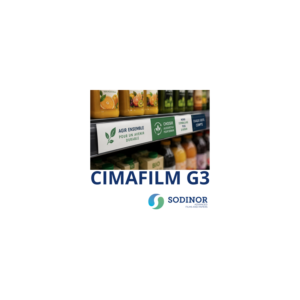 Cimafilm G3 : polypropylène couché mat 2 faces 95-510 µ | Sodinor